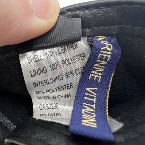 2 Pairs Leather Glove Women's L Saks Fifth Avenue Cashmere Adrienne Vittadini - Picture 6 of 8